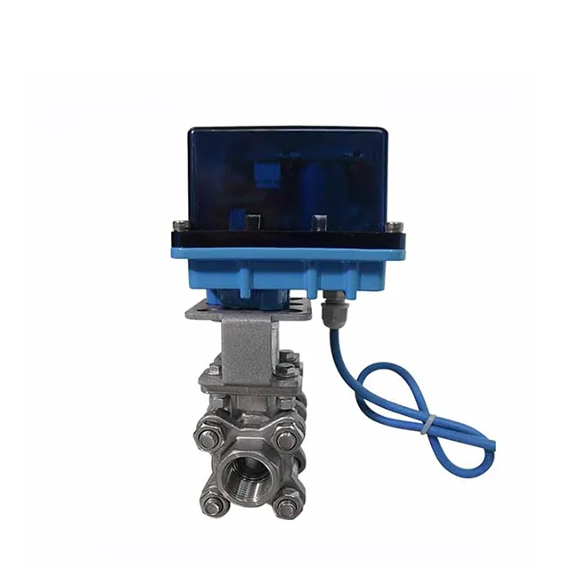 صمام كرة كهربائي صغير مقاوم للانفجار مكون من 3 قطع 1