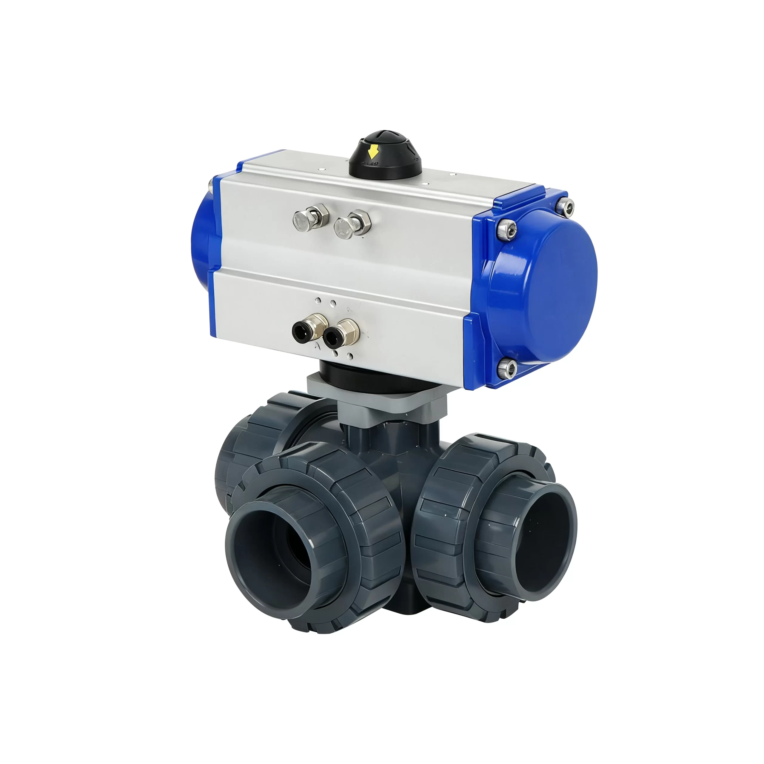 DK66-3PL_Pneumatic_3-Way_UPVC_Double_Union_Ball_Valve_4
