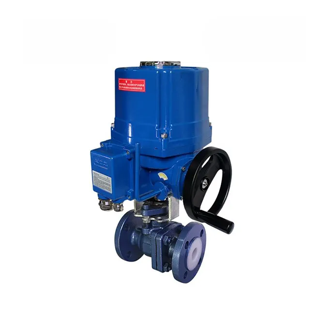 صمام QT-DK55-CF كهربائي مقاوم للانفجار مع صمام كروي مبطن بالفلورين 1