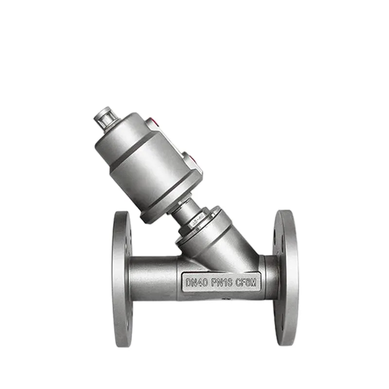 DK17D Pneumatic Flanged Angle Seat Valve 4