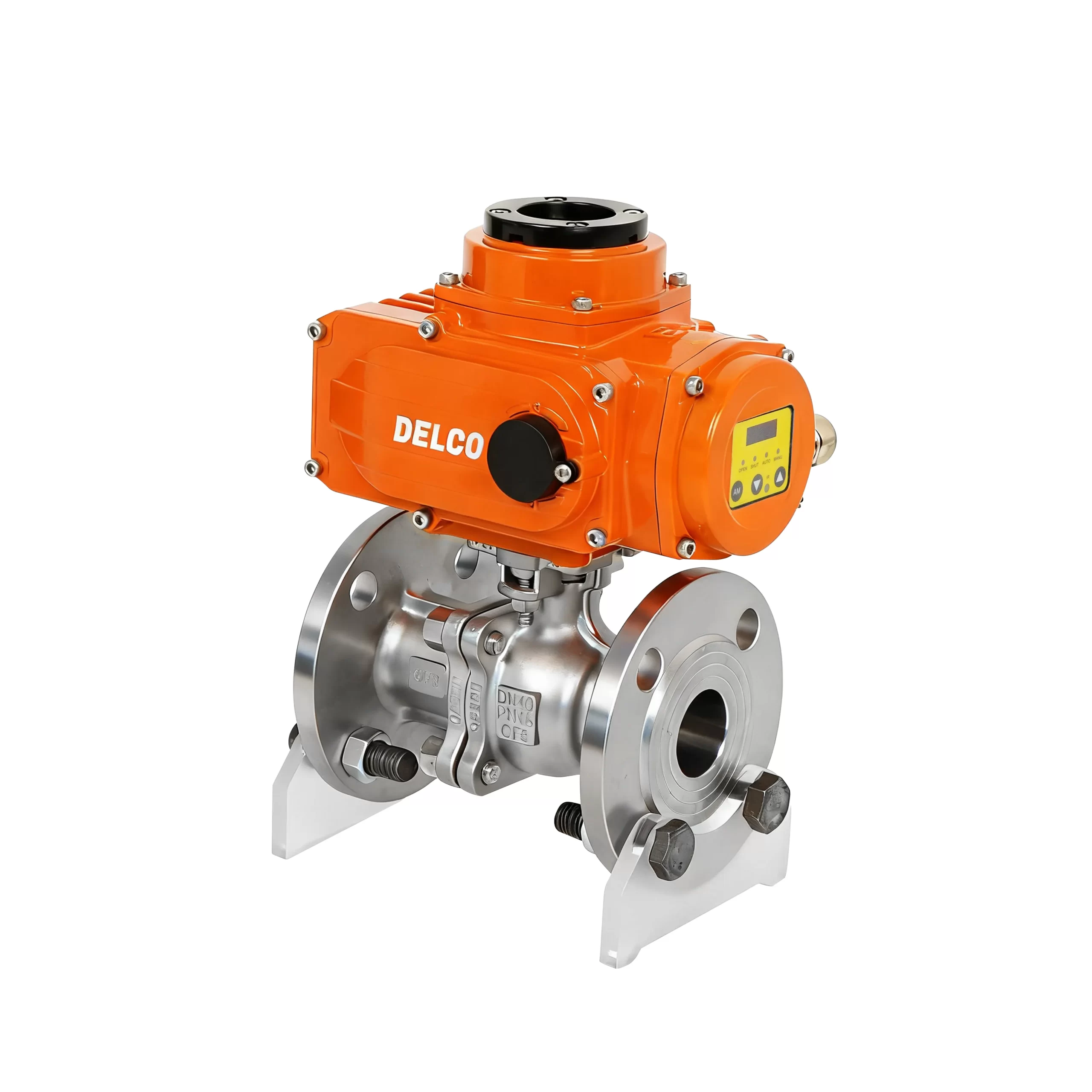 IP67-DK55-2PF Electric Two-Piece Stainless Steel Flanged Ball Valve 1