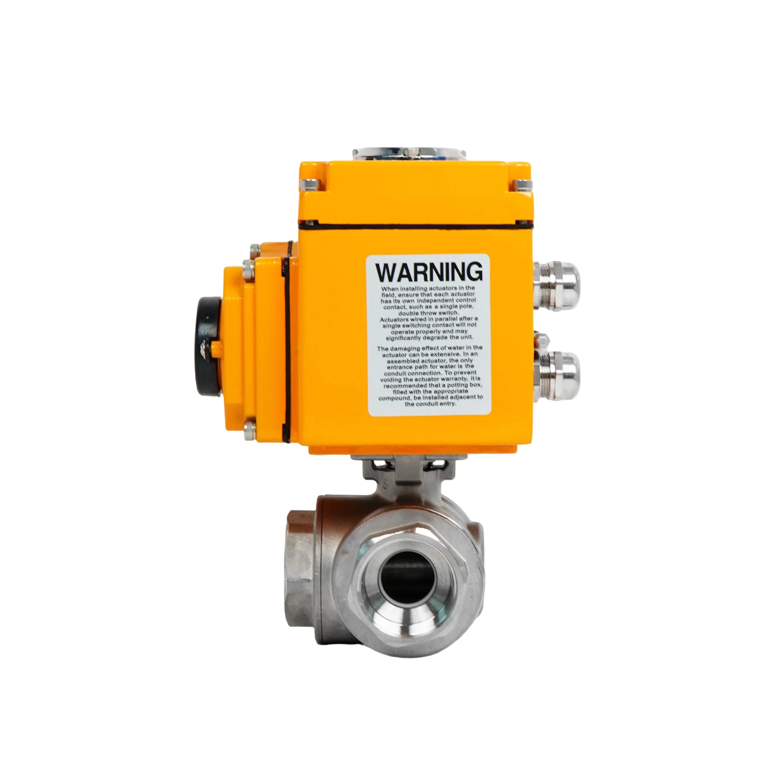 IP67-DK55-3T Electric Three-Way Internal Thread Ball Valve 1