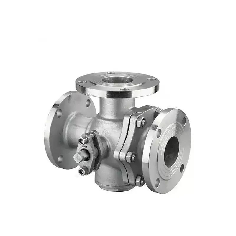 Manual 3-Way Flanged Ball Valve 2
