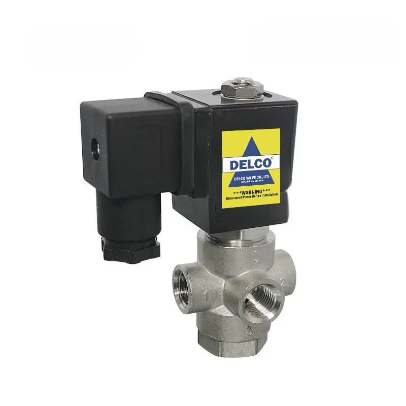 SS 3-Way Solenoid Valve DN06-DN08 0-16 Bar | DELCO 1