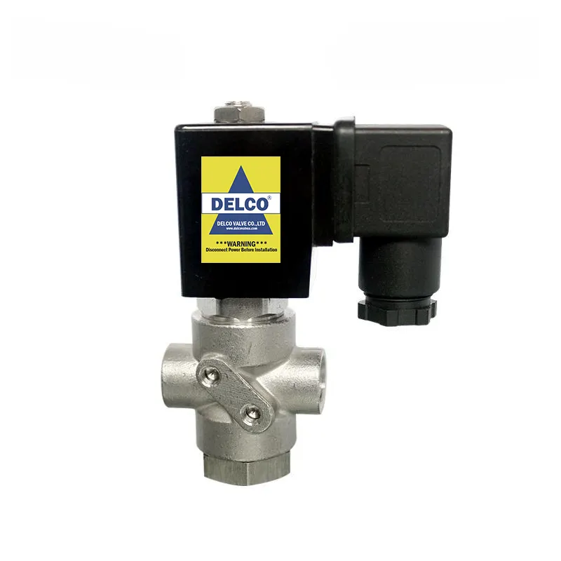 SS 3-Way Solenoid Valve DN06-DN08 0-16 Bar | DELCO 2